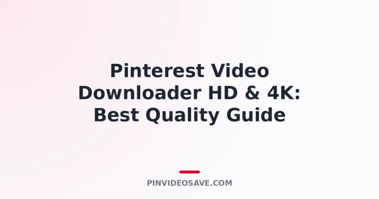 Pinterest video downloader HD and 4K quality comparison graphic